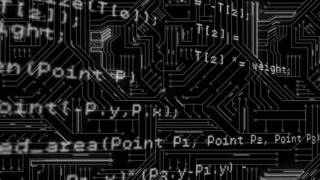 data on black circuit board