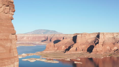 lake powell, artificial reservoir with red rock canyon in utah and arizona, united states