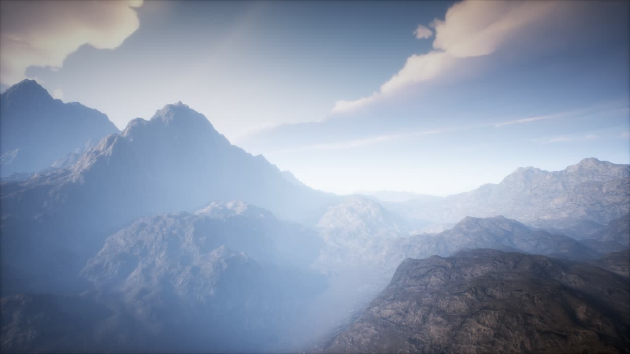 paisaje del cráter del volcán con niebla