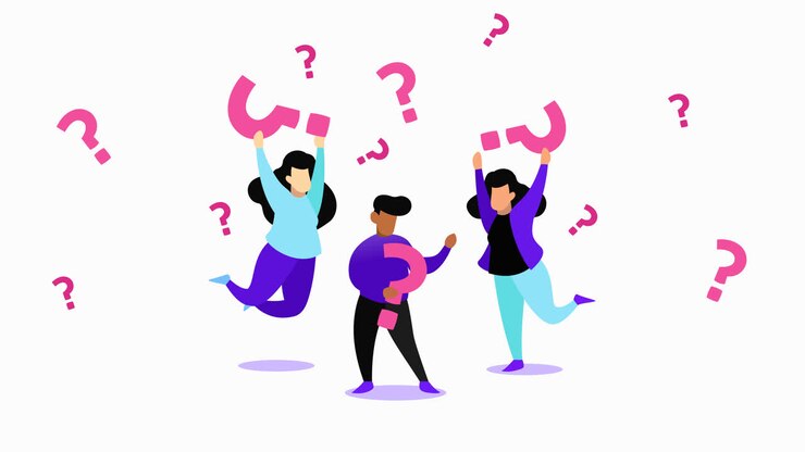 personas con signos de interrogación