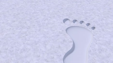 foot prints footprints bare barefoot feet in snow 4k