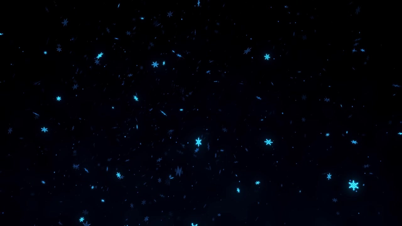 Falling Glowing Snowflakes