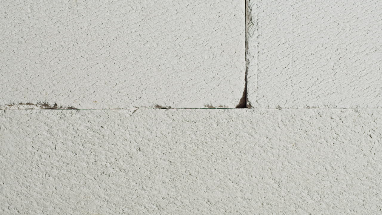 Close-up of Aerated Concrete Block Wall