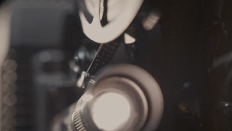 vintage movie projector close-up