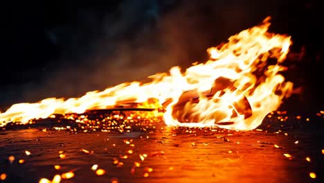 a computer mouse on fire on a black background