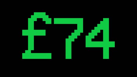pound rising from 0 to 100 - digital counter number 0-100 - loading progress bar with percentage - 0-100£ - count up from 100 to 0