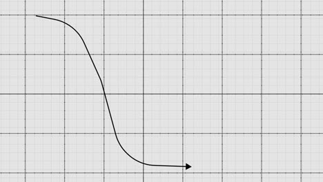 stock price chart on the notebook page. growth and decline dynamics. creative financial concept.