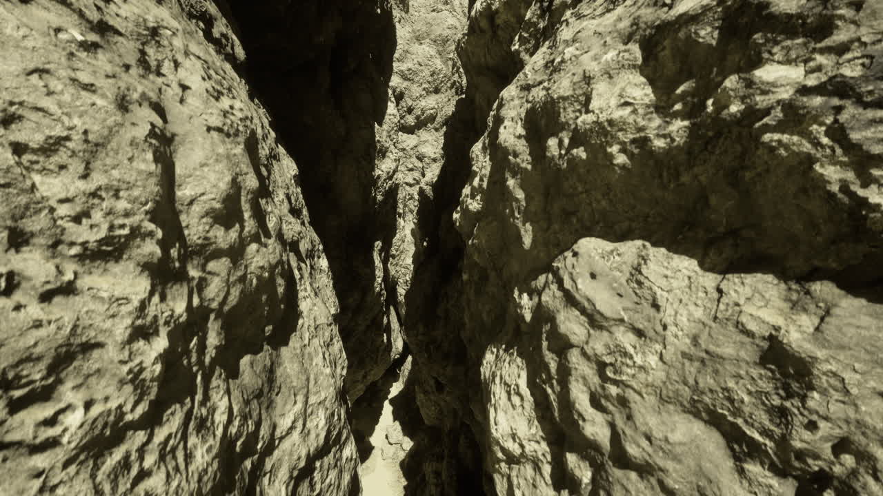 Exploring narrow rock formations in a stunning canyon landscape