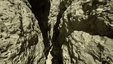 exploring narrow rock formations in a stunning canyon landscape