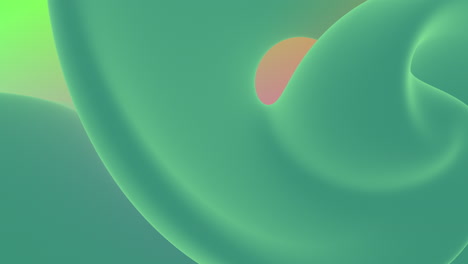 flowing green abstract shape on purple gradient color