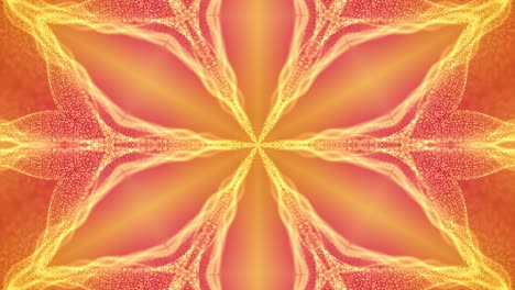 el caleidoscopio de neón amarillo de la bucle vj. animación sin costuras.