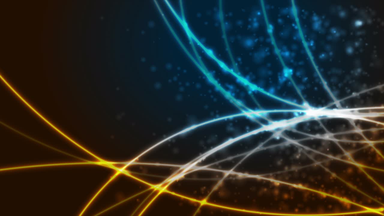 líneas onduladas de neón con fondo de movimiento brillante bokeh