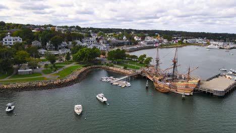 Aerial-view-of-the-Mayflower-in-Plymouth-MA