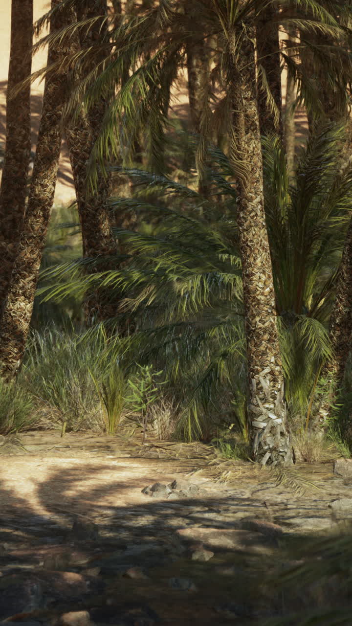 사막 오아시스의 나무