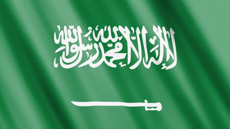 flag of saudi arabia waving in the wind