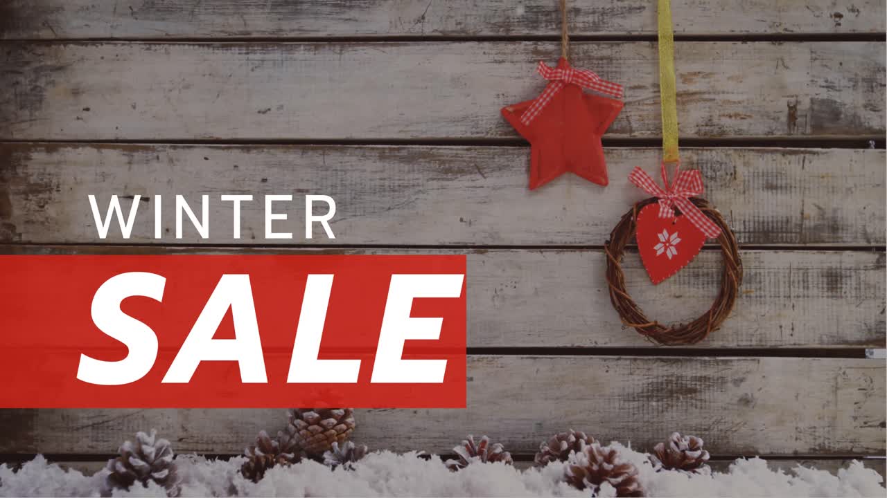 video generado digitalmente de la venta de invierno 4k