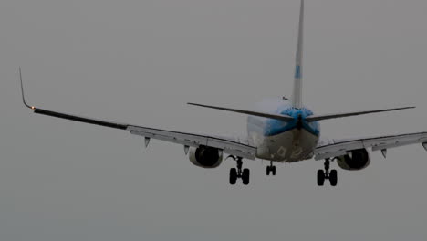 airplane landing at airport