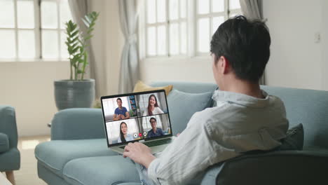 online video conference at home