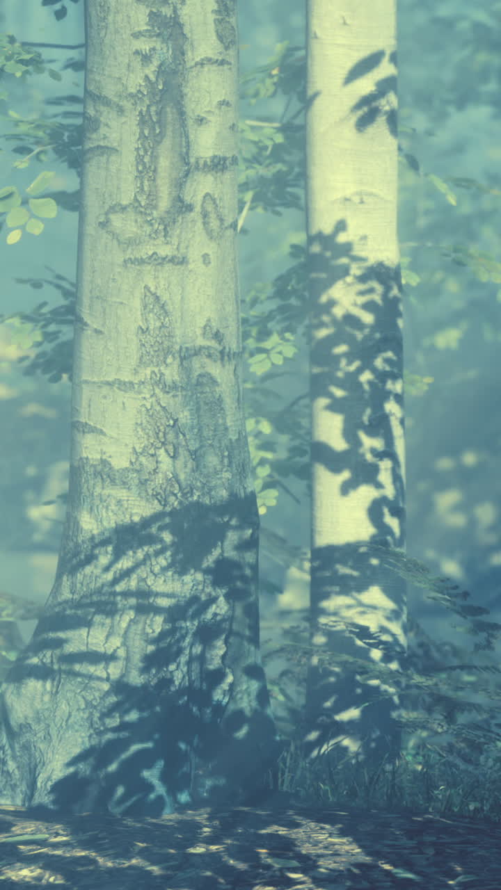 Mysterious Foggy Forest