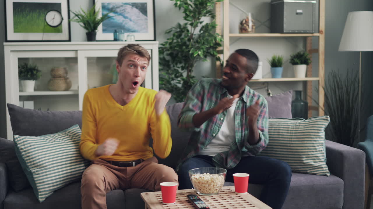 Friends Watching a Game