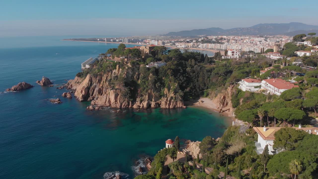 Luftfoto af Cala Sant Francesc, Blanes, Costa Brava