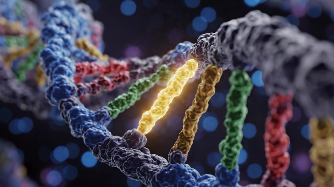 Exploring the Intricacies of DNA: A Creative Visual Journey Through the Double Helix Structure with Vibrant Colors and Breathtaking Detail