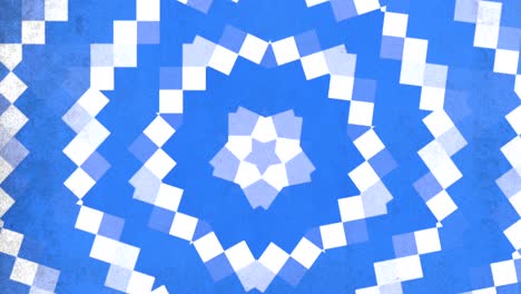 Blue-and-white-pixels-pattern-in-circles-in-8-bit-of-architecture