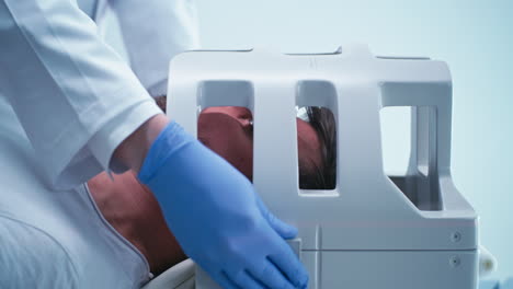 patient undergoing medical imaging procedure