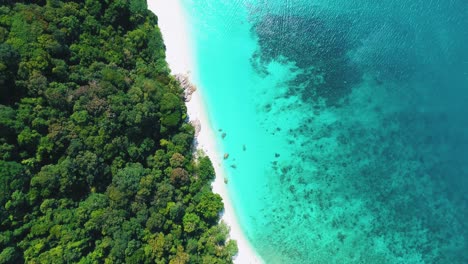 beautiful 4k aerial of the tropical perhentian islands in malaysia