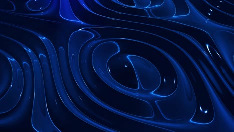 looped abstract liquid background with wavy sparkling pattern on shiny glossy surface. viscous blue fluid like surface of foil or brilliant glass. beautiful creative festive backdrop. simple bright bg