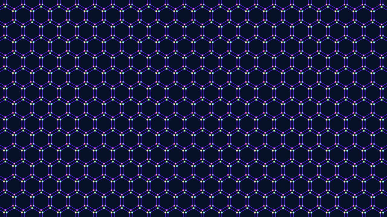 patrón en forma de laberinto de puntos blancos sobre un fondo azul oscuro