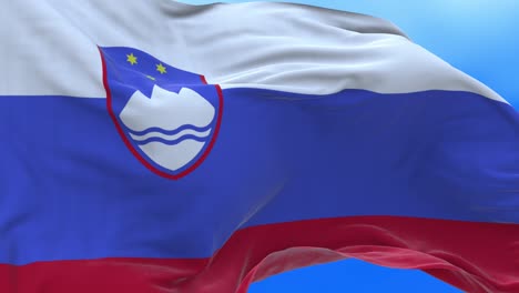 el bucle sin costuras de la bandera de eslovenia.