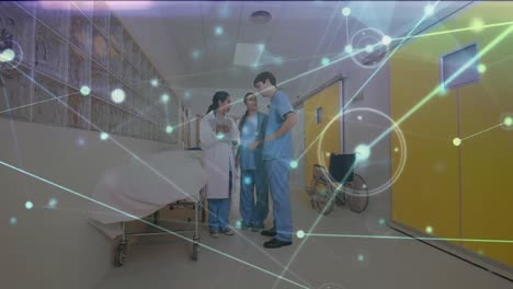 Animation-of-network-of-connections-over-group-of-doctors