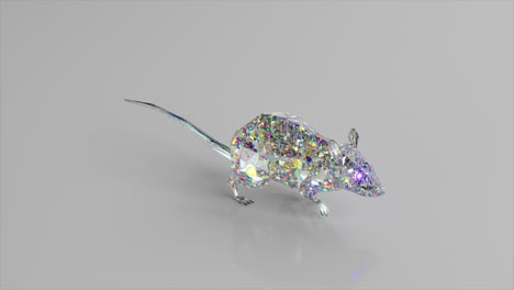 el concepto de la naturaleza y los animales. bajo poli. color blanco. animación 3d de bucle sin costuras