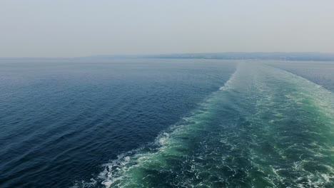 the wake of a washington state ferry boat