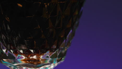 close-up of a wine glass