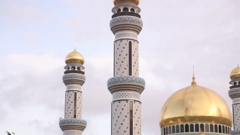 golden dome and towering minarets of jame' asr hassanil bolkiah mosque in bandar seri bagawan in brunei darussalam