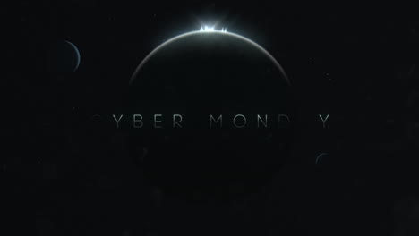 Cyber-Monday-with-big-planet-and-light-in-galaxy