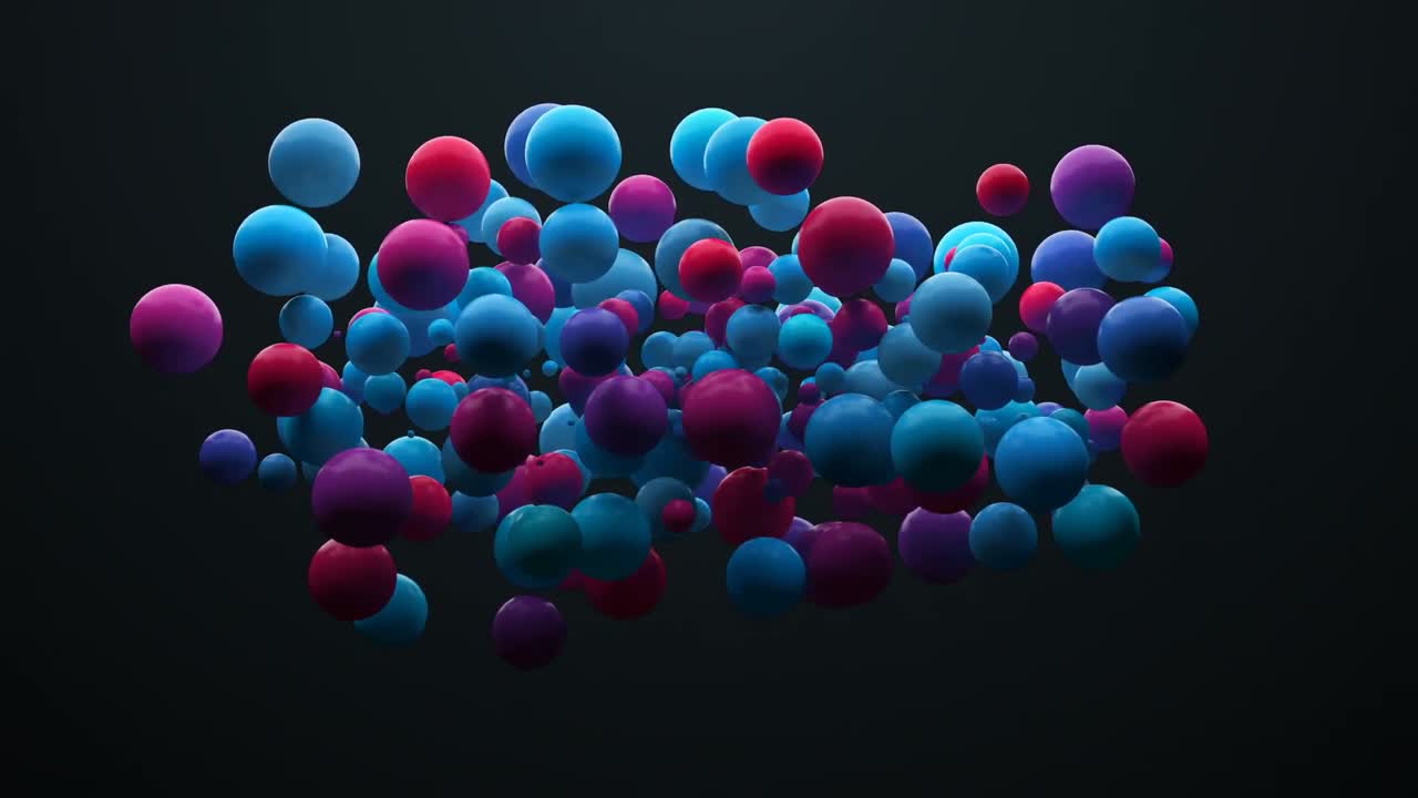 Digitally generated video of bubbles
