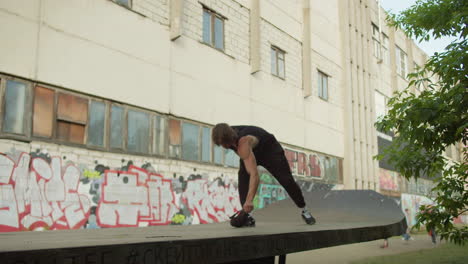 person doing parkour