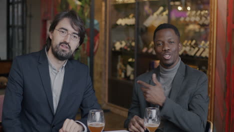 businessmen meeting in a restaurant