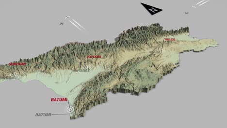 3d terrain map georgia