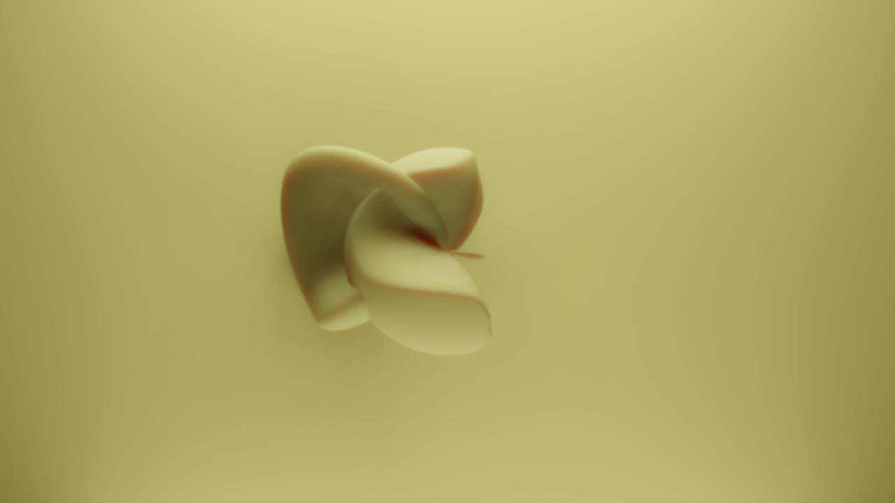 esfera abstracta ondulante transformada en dirección aleatoria renderización 3d en fondo amarillo. metamorfosis de bucle sin costuras de forma amorfa. animación simple de la forma futura 4k