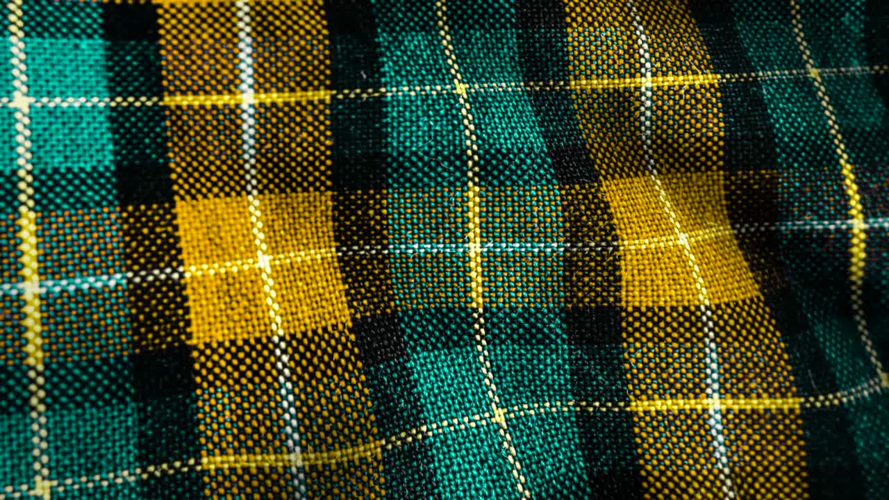 Close-up of a Plaid Fabric