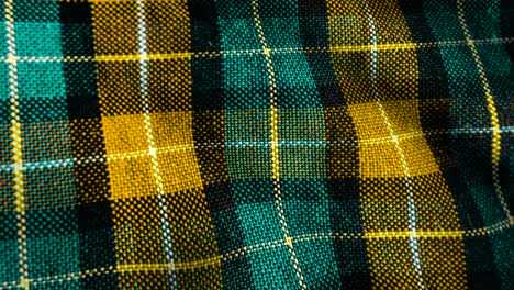 close-up of a plaid fabric