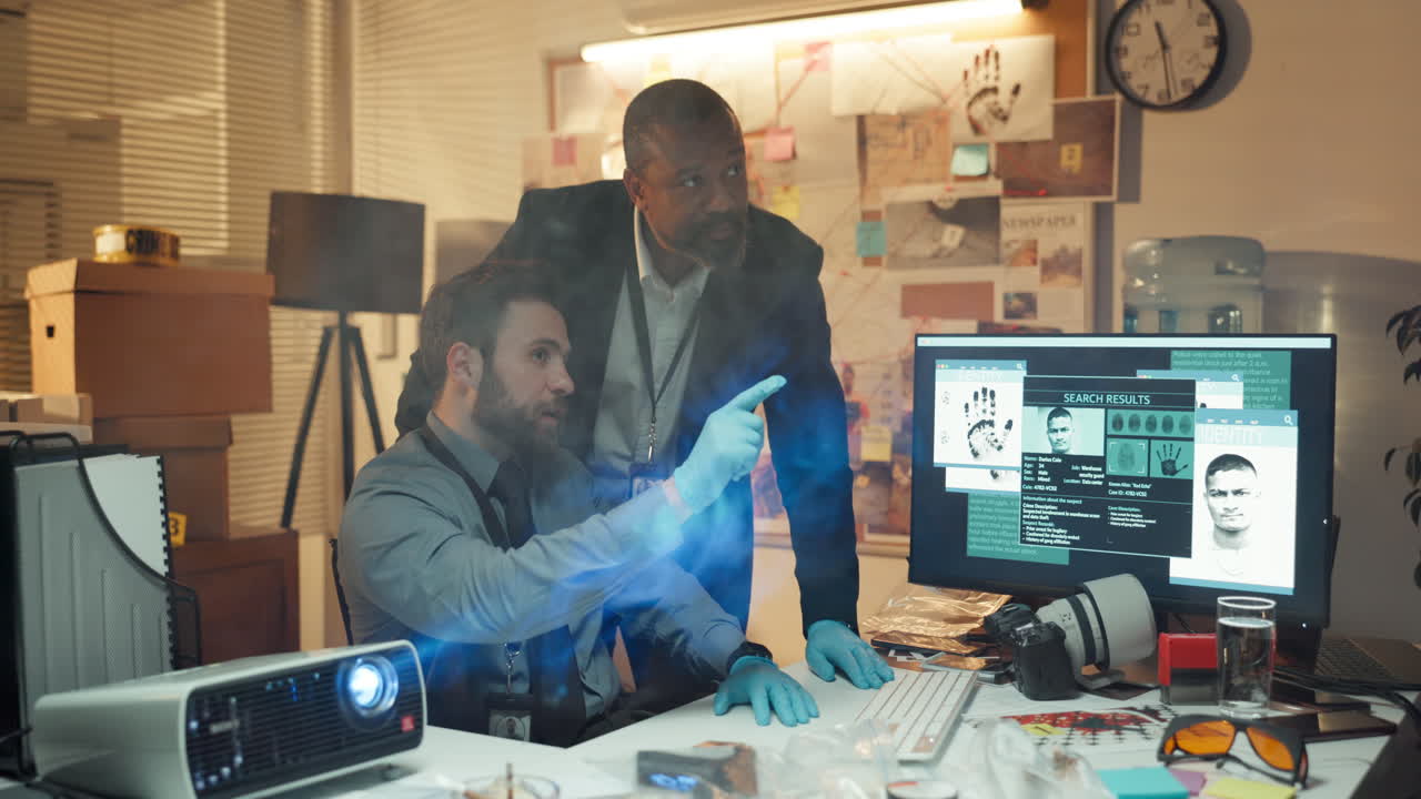 Detectives Investigating Crime Scene