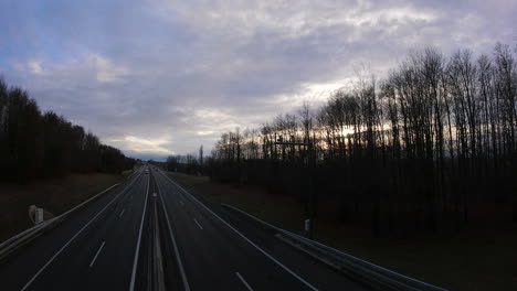 Day-to-evening-traffic-at-freeway-between-Yverdon-and-Lausanne-Swiss