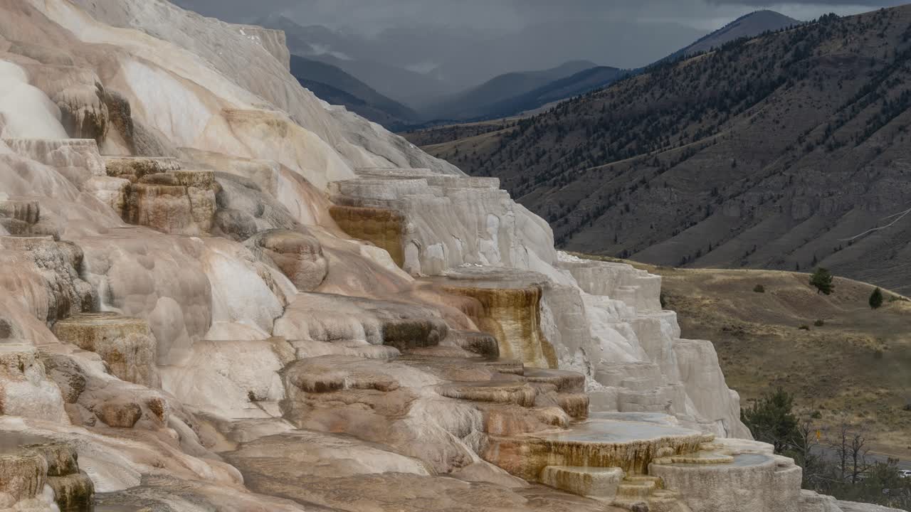 Travertine Terraces in Yellowstone National Park