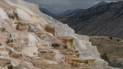 travertine terraces in yellowstone national park