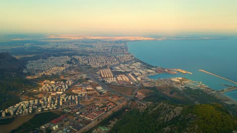 Imágenes-Aéreas-De-Drones-4k-De-La-Ciudad-De-Antalya,-Turquía